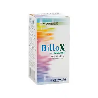 Droguerías Colsubsidio Billox immunex tableta masticable oferta