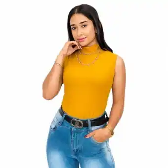 Blusa mostaza cuello tortuga