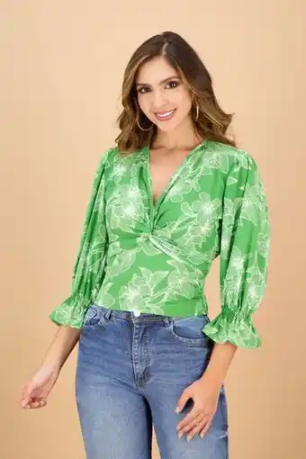 Surtitodo Blusa para mujer color verde ref: 036198 - ccu oferta