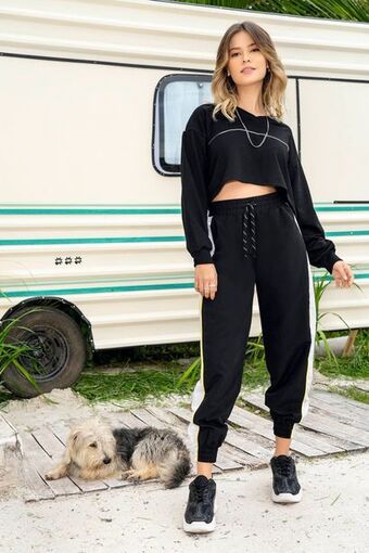 Pacífika Jogger bota tubo negro oferta