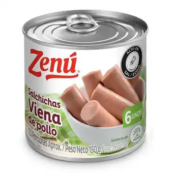 Carulla Salchicha viena de pollo zenu 150 gr oferta