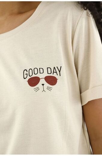 Tennis Camiseta café estampada para mujer oferta