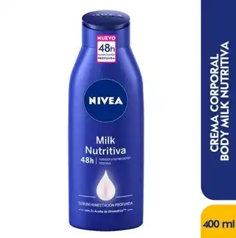 Crema nivea body milk almendras 400 ml