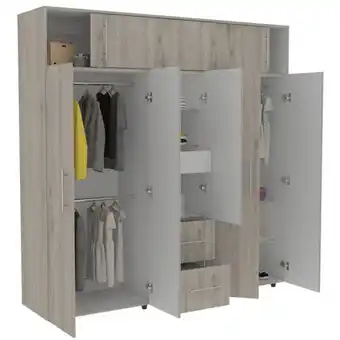Tugó Closet bigaf 200*50*204cm ceniza/blanco oferta
