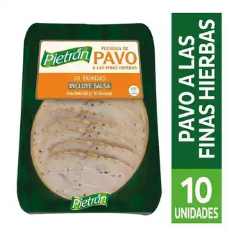 Carulla Pechuga de pavo finas hierbas pietran 450 gr oferta