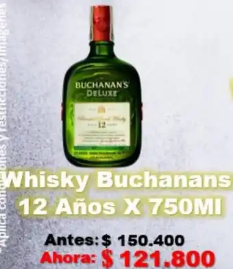 Simona Whisky Buchanans 12 Años Walker 750ml oferta