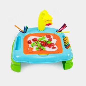 Proyector infantil 4 en 1 con accesorios y 6 discos, verde/azul
