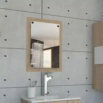 Espejo de baño vanguard 50*4*70cm rovere