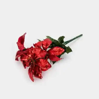 Panamericana Pick de 27 cm con flores rojas y hojas verdes oferta
