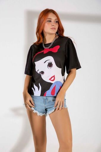 Pacífika Camiseta manga corta negro oferta