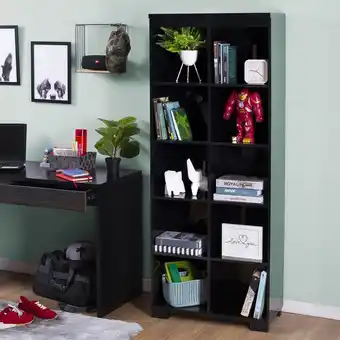 Muebles Jamar Biblioteca gaudi negro 70x175x35 oferta