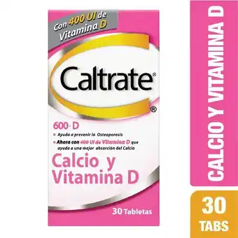 Droguerías Colsubsidio Caltrate 600 + d calcio y vitamina d x30 tabs oferta