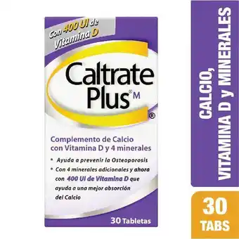 Droguerías Colsubsidio Caltrate plus m calcio. vitamina d y minerales 30tabs oferta