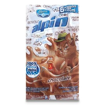 Makro Leche alpin chocolate bolsa 180mlx6u oferta