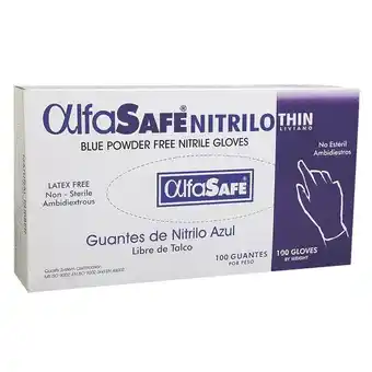 Guantes nitrilo azul talla l