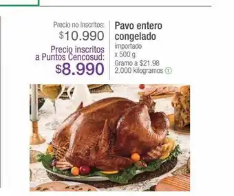 Jumbo Pavo entero congelado oferta