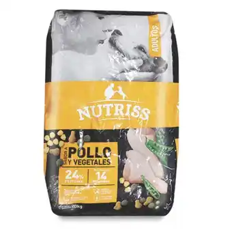 Makro Comida perro nutriss contegral adultos pollo y vegetales 20kg oferta