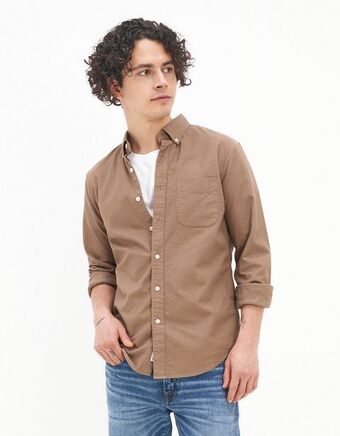 American Eagle Camisa slim fit ae oxford con botones oferta