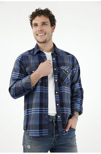 Tennis Camisa azul para hombre oferta