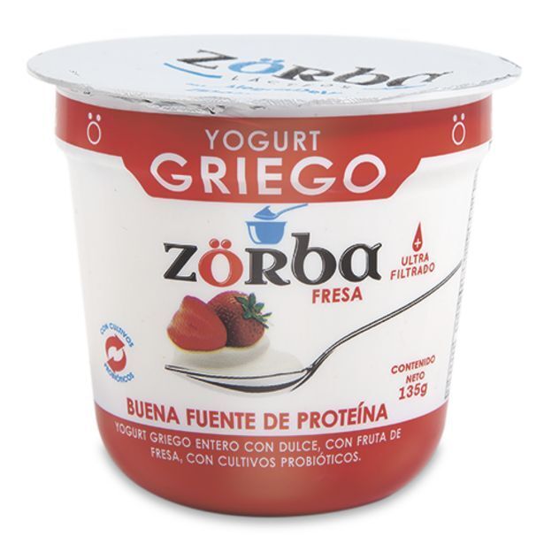 Oferta Yogurt griego zorba fresa 135g en Makro