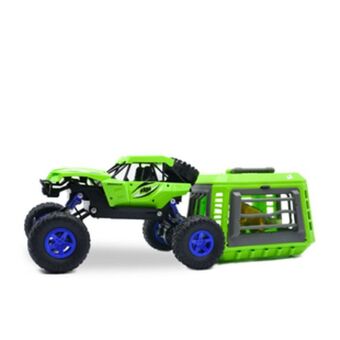 Alkosto Carro de juguete a control remoto dino carro de velocidad con remolque removible y figura oferta