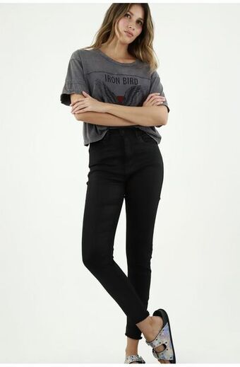 Tennis Jean jegging negro para mujer oferta