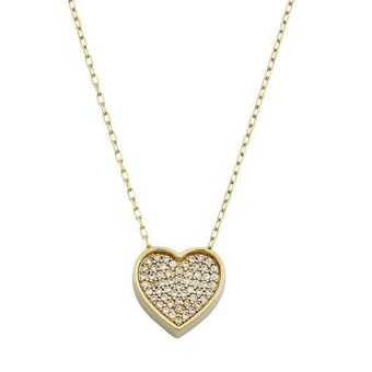 Kevin's Joyeros Gargantilla en oro amarillo de 18 kilates, rolo, con zircones, 40 cm. de largo, 1 mm. de ancho oferta