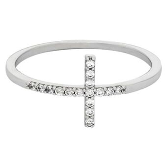 Kevin's Joyeros Anillo en oro blanco de 18 kilates, con zircones oferta