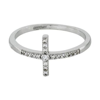 Kevin's Joyeros Anillo en oro blanco de 18 kilates, con zircones oferta