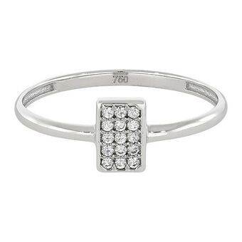 Kevin's Joyeros Anillo en oro blanco de 18 kilates, con zircones oferta