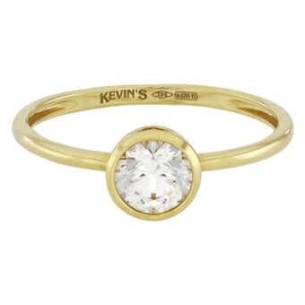 Kevin's Joyeros Anillo en oro amarillo de 18 kilates, con zircon central oferta