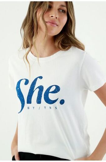 Tennis Camiseta blanca con texto para mujer oferta