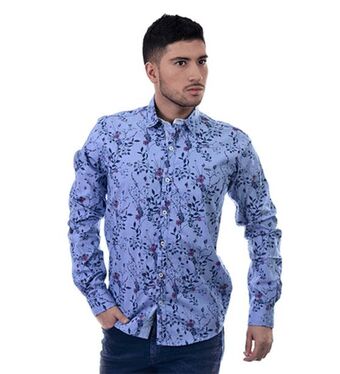 Roott + Co Camisa flores azul oferta
