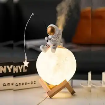 Linio Humidificador difusor de aromas lampara led luna astronauta + esencia oferta
