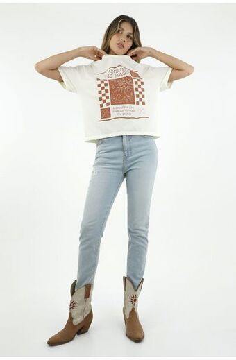 Tennis Camiseta crudo estampada para mujer oferta