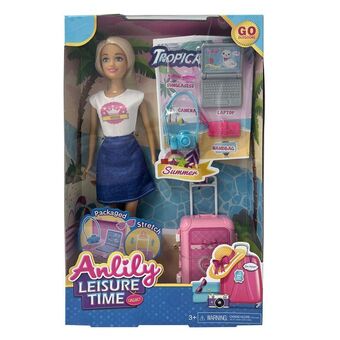 Alkosto Muñeca con maleta de viaje y accesorios anlily 29 cm oferta