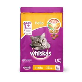 Alkosto Whiskas alimento para gato adulto pollo y leche 1.5 kg oferta