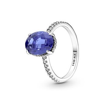 Pandora Anillo de compromiso en plata de ley halo brillante oferta