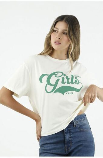 Tennis Camiseta color crudo para mujer oferta