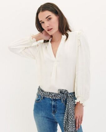 Julio Blusa jacquard escarolas y enresortado oferta