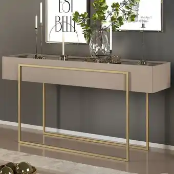 Muebles Jamar Consola loft gris, champaña oferta