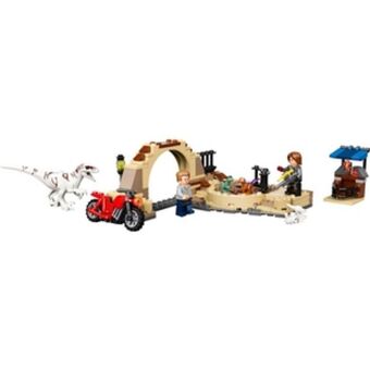 Alkosto Lego® jurassic world persecución en moto del dinosaurio atrocirraptor oferta