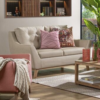 Muebles Jamar Sofa 2 puestos floyd eurolino marfil, natural oferta
