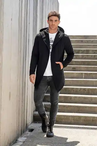 Pacífika Cardigan manga larga negro oferta