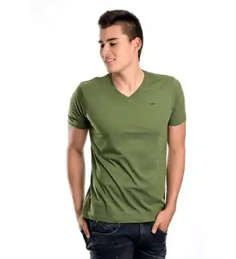 Roott + Co Camiseta básica verde oferta