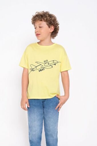 Pacífika Camiseta manga corta amarillo oferta