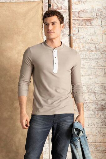 Pacífika Camiseta manga larga gris oferta