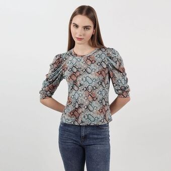 Fuera de Serie Camisa cuello redondo manga 3cuartos oferta
