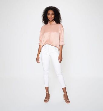 Studio F Blusa camisera en sateen oferta