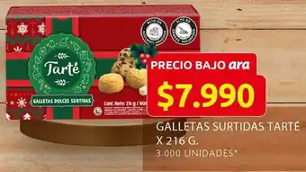 Ara Galletas Surtidas Tarté 216g oferta